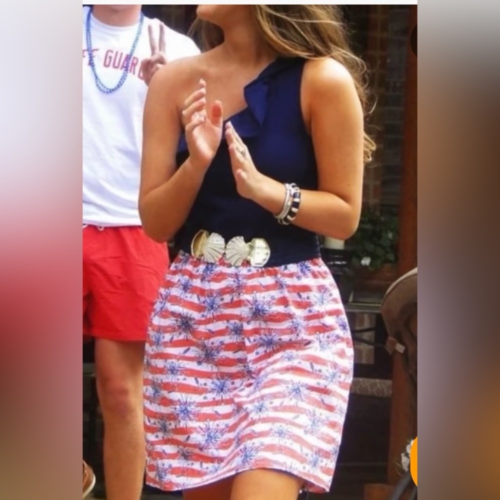 Lilly Pulitzer One Shoulder She's a Firecracker Dress
